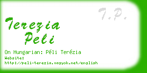 terezia peli business card